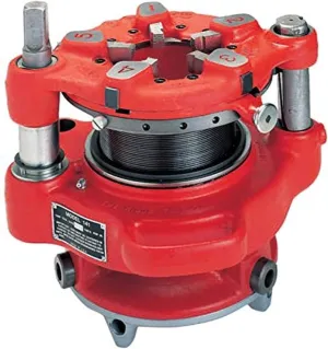 RIDGID 36620 141 NPT Receding Geared Threader for 2 1/2-Inch to 4-Inch Pipes, Built-In Jaw Clutch, Fully Enclosed Gearing, Red