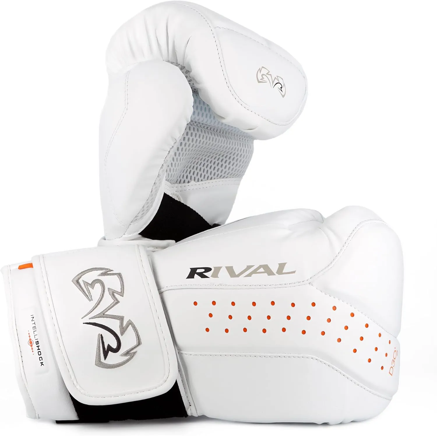 RIVAL Boxing RB10 Intelli-Shock Bag Gloves, Hook and Loop Closure - Ergonomic Fit, 1.25” of Closed Cell Foam for Intense Bag Use