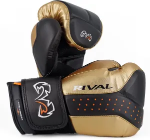 RIVAL Boxing RB10 Intelli-Shock Bag Gloves, Hook and Loop Closure - Ergonomic Fit, 1.25” of Closed Cell Foam for Intense Bag Use