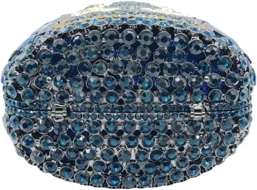 RomanticDesign Women Champagne Bottle Rhinestone Evening Clutch Bride Purse Chic Bowknot Crystal Handbag for Party Prom