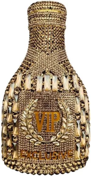 RomanticDesign Women Champagne Bottle Rhinestone Evening Clutch Bride Purse Chic Bowknot Crystal Handbag for Party Prom