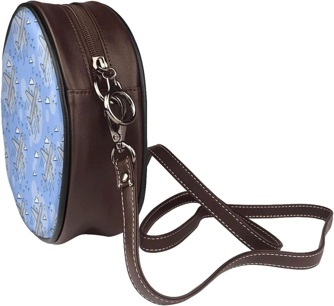 Round Crossbody Shoulder Bag Circle Purse Handbags for Women Small Fashion Clutch Evening Wallet