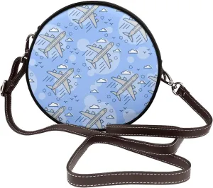 Round Crossbody Shoulder Bag Circle Purse Handbags for Women Small Fashion Clutch Evening Wallet