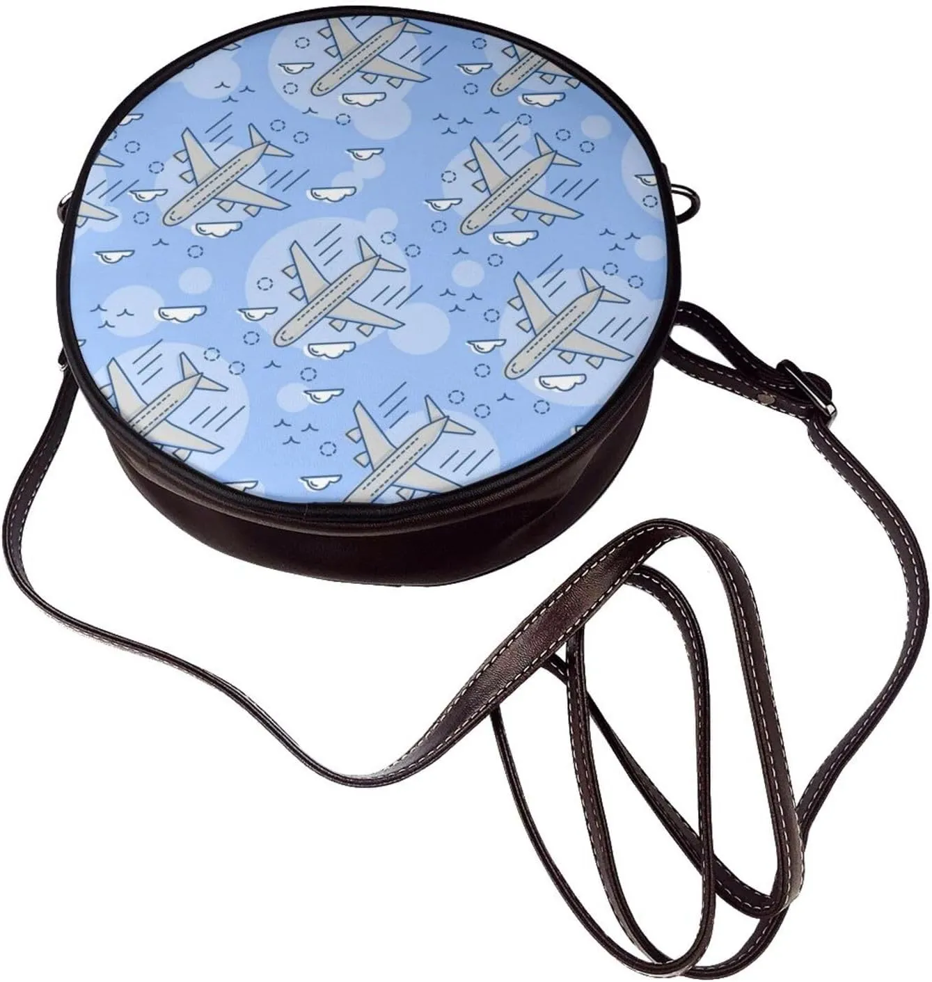 Round Crossbody Shoulder Bag Circle Purse Handbags for Women Small Fashion Clutch Evening Wallet