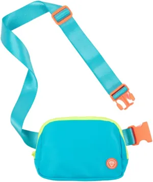 Rubina Anywhere Belt Bag | Crossbody Bag for Women | Unisex Hip Waist Pack for Hiking, Workout, Running, Traveling, Festivals | Chest Bag | Adjustable Strap | Miami Blue