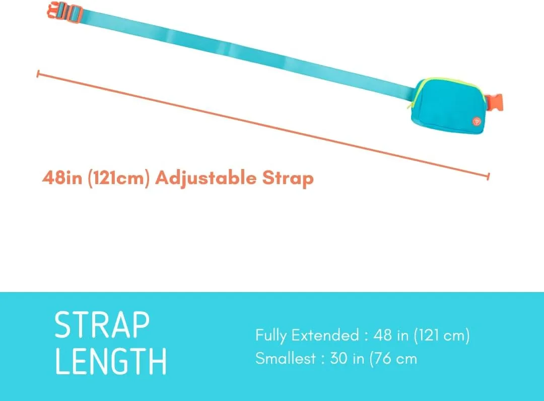 Rubina Anywhere Belt Bag | Crossbody Bag for Women | Unisex Hip Waist Pack for Hiking, Workout, Running, Traveling, Festivals | Chest Bag | Adjustable Strap | Miami Blue