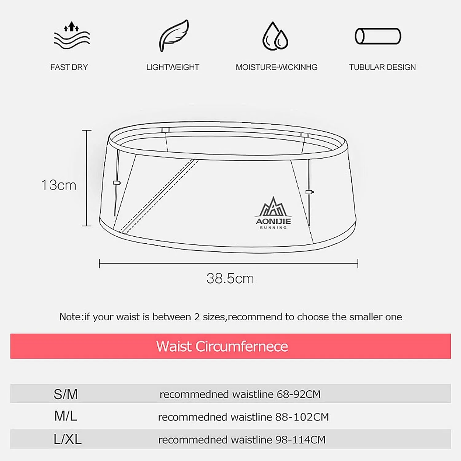 Running Pouch Belt Waist Pack Fanny Bag with 250ml Soft Water Bottle, Bounce Free Fashion Workout Jogging Travelling Money Pocket Belt for Women (Pink, S/M)