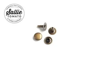 Sallie Tomato Rivet Set Medium Antique Brass (24)