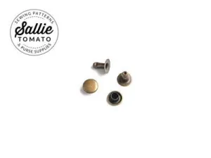 Sallie Tomato Small Antique Brass Rivet Set (24)