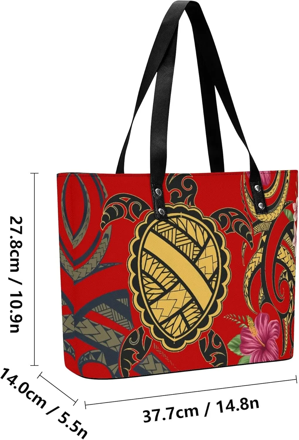 Samoa Tribal Design Women'S Handbag Large Capacity Shoulder Bag Polynesian 2-Piece Women'S Bag The Same Purse