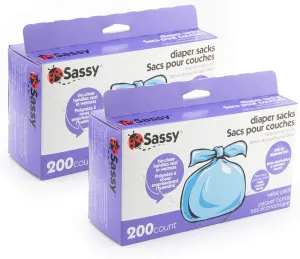 Sassy Disposable Diaper Sacks, 400 Count (Pack of 2)
