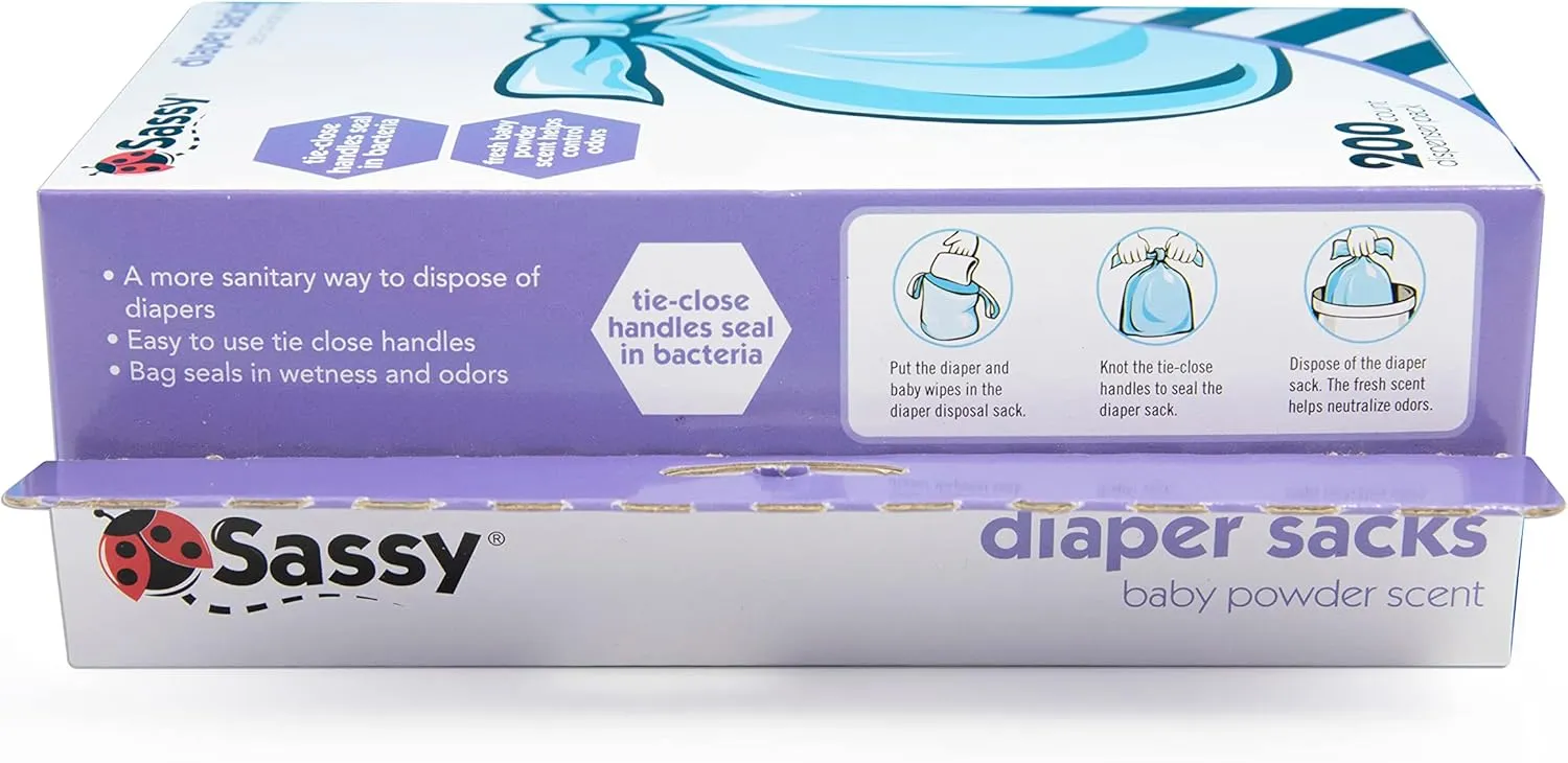 Sassy Disposable Diaper Sacks, 400 Count (Pack of 2)
