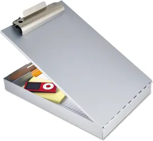 Saunders Redi-Rite Aluminum Storage Clipboard, 1" Clip Capacity, Holds 8.5 x 11 Sheets, Silver