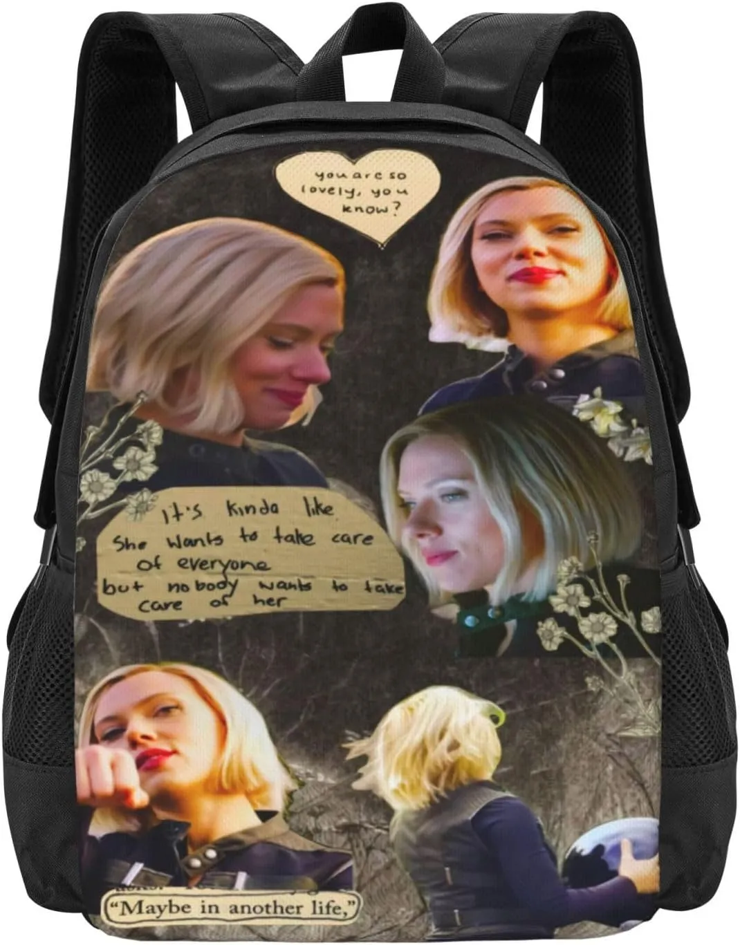 Scarlett Actors Johansson Backpack Laptop Computer Backpacks Travel Bag Double Shoulder Daypack for Work Hiking 15.6 Inch