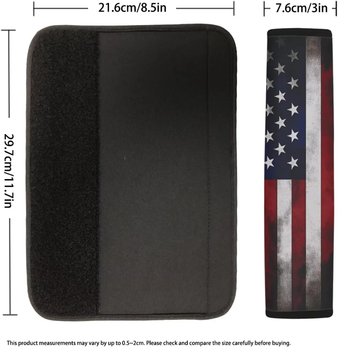SEANATIVE Retro American Flag 2 Pack Universal Soft and Comfortable Car Seat Belt Pads Pads Pram Strap Covers Backpack Shoulder Pad Automotive Seat Belt Cushion Pad Cover