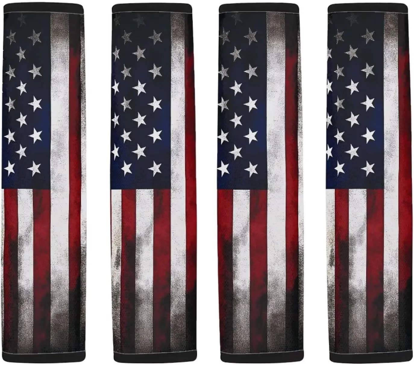 SEANATIVE Retro American Flag 2 Pack Universal Soft and Comfortable Car Seat Belt Pads Pads Pram Strap Covers Backpack Shoulder Pad Automotive Seat Belt Cushion Pad Cover