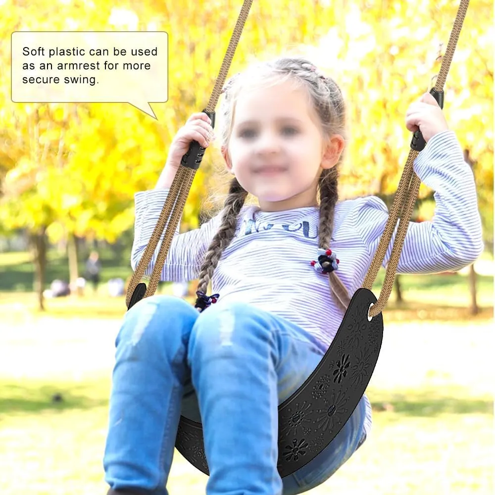 SELEWARE Swing Set Accessories Kids Swing Seat with Adjustable Rope Backyard Swingset Replacement for Both Indoor and Outdoor use Stylish Design Support 500 lbs