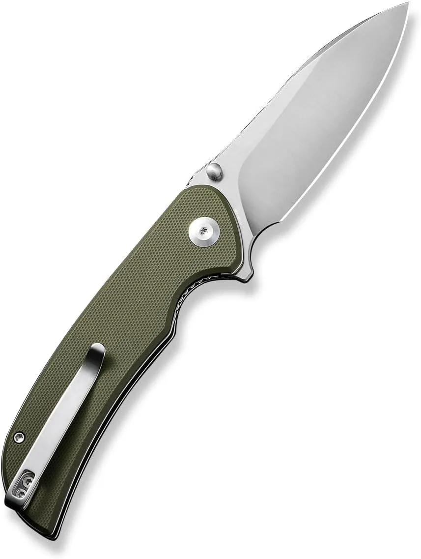 SENCUT Borzam Folding Knife for Men, Pocket Knife with 3.46" 9Cr18MoV Blade & G10 Handle, EDC Knives for Outdoor Indoor Camping S23077-1 (OD Green)