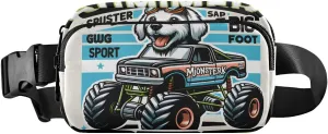 senya Summer Dog Monster Truck Fanny Pack Crossbody Bags for Women Belt Bag Running Waist Bag with Adjustable Strap