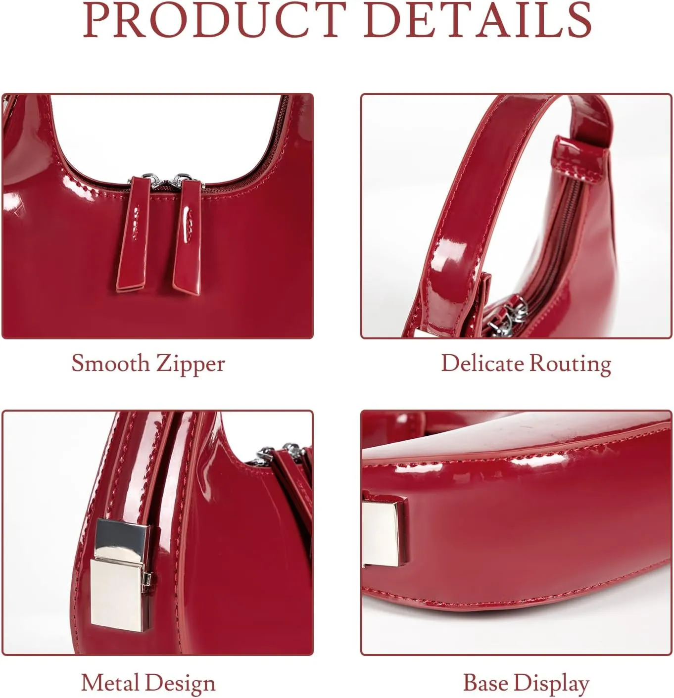 Shoulder Bag Crescent Retro Y2k Hobo Handbags 90s Underarm Purse Bag Fashion Clutch Purses for Women