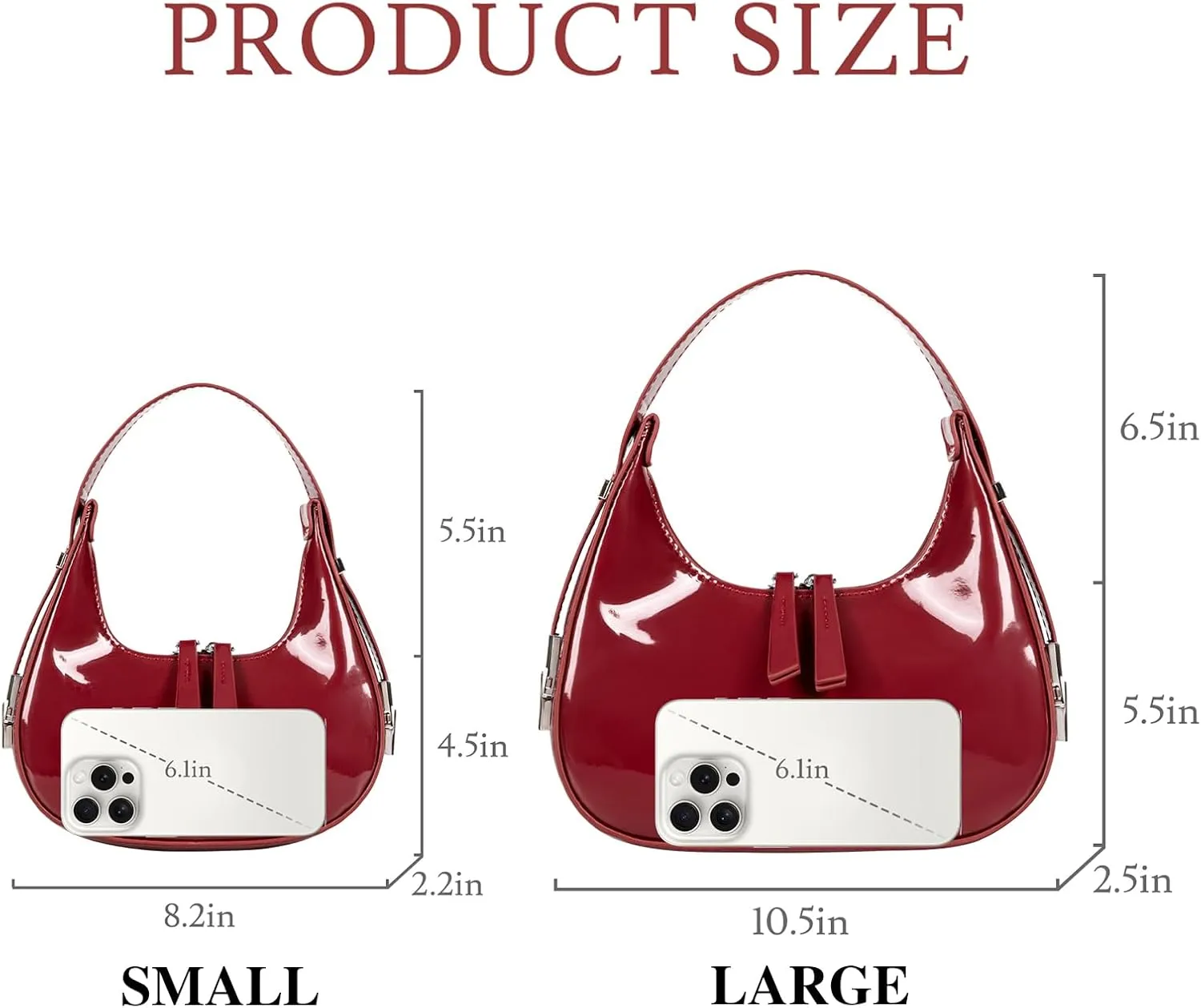 Shoulder Bag Crescent Retro Y2k Hobo Handbags 90s Underarm Purse Bag Fashion Clutch Purses for Women