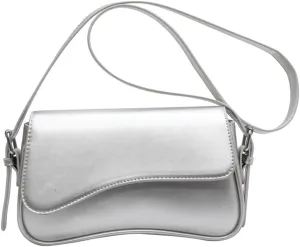 Shoulder Bag for Women Vegan Leather Hobo Handbags Y2K Trendy Saddle Bag Clutch Purse with 2 Removable Strap