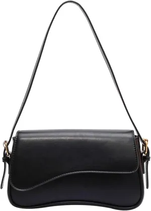 Shoulder Bag for Women Y2K Trendy Purse Vegan Leather Hobo Handbags Clutch Saddle Bag with 2 Removable Strap