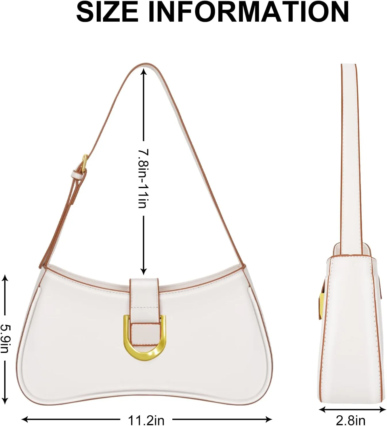 Shoulder Bag for Women Y2K Trendy Underarm Purse， Vegan Leather Clutch Hobo Handbags