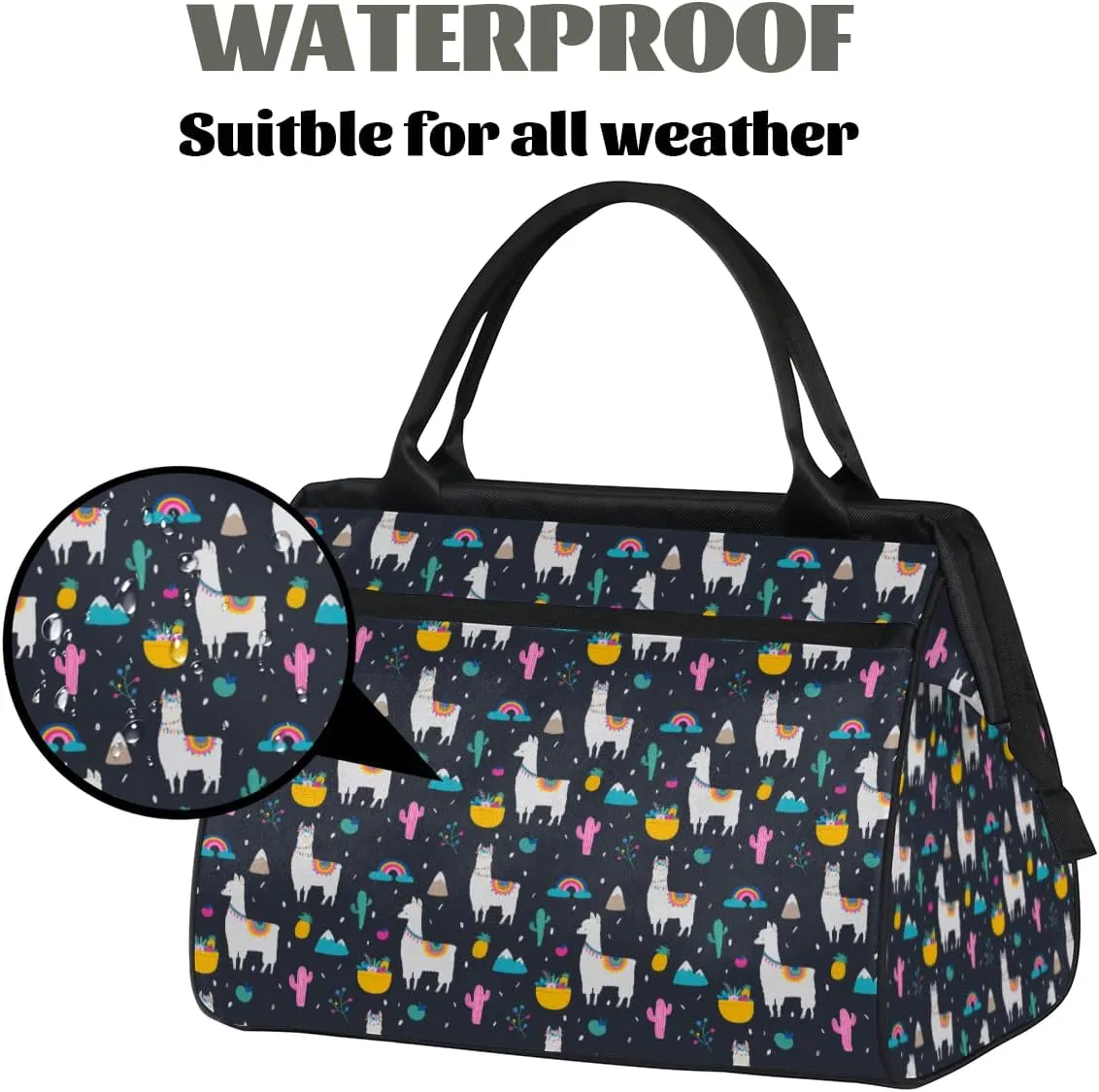 Shoulder Tote Bag for Women, Tote Purse with Zipper Large Handbag for Travel Work Gym