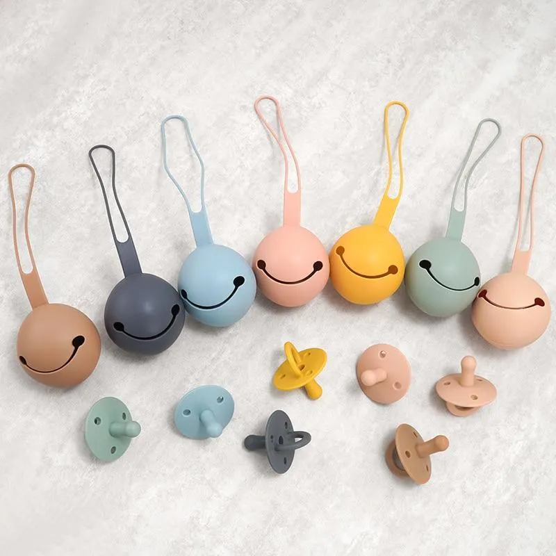 Silicone Pacifier Holder for Two Pacifiers Easy Clean