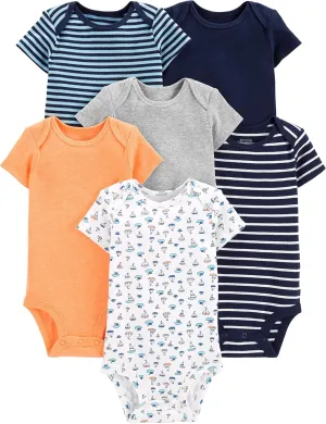 Simple Joys by Carter's Baby Boys' 6-Pack Short-Sleeve Bodysuit
