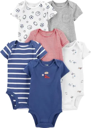 Simple Joys by Carter's Baby Boys' 6-Pack Short-Sleeve Bodysuit