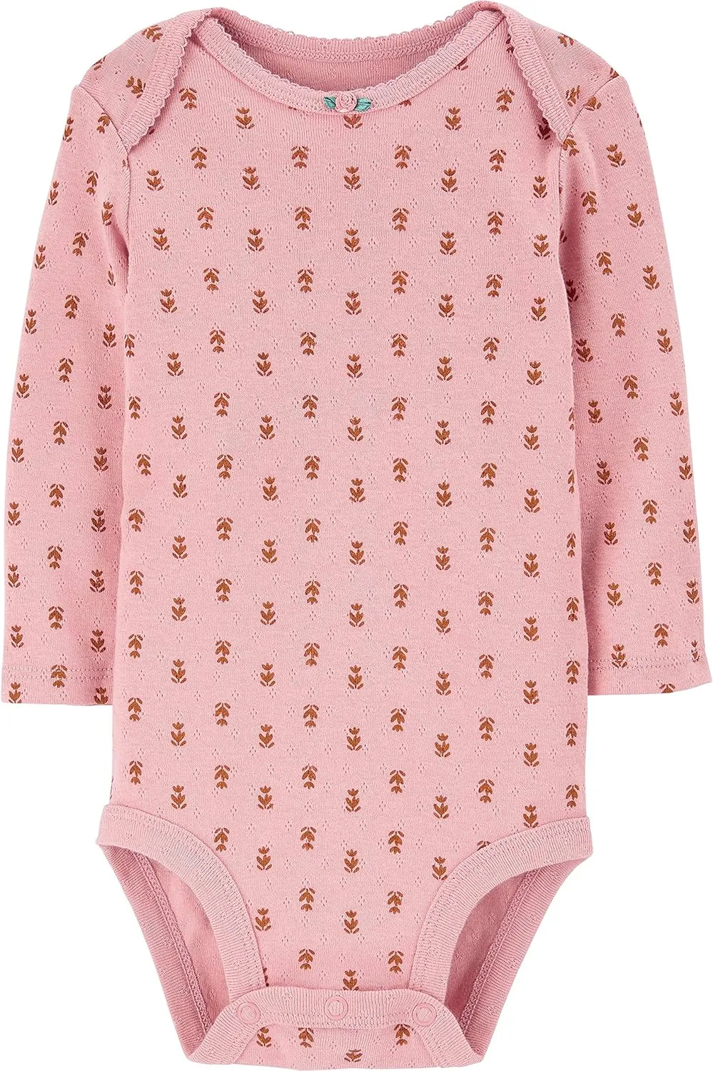 Simple Joys by Carter's Baby Girls' Pointelle Long-Sleeve Bodysuits, Pack of 4