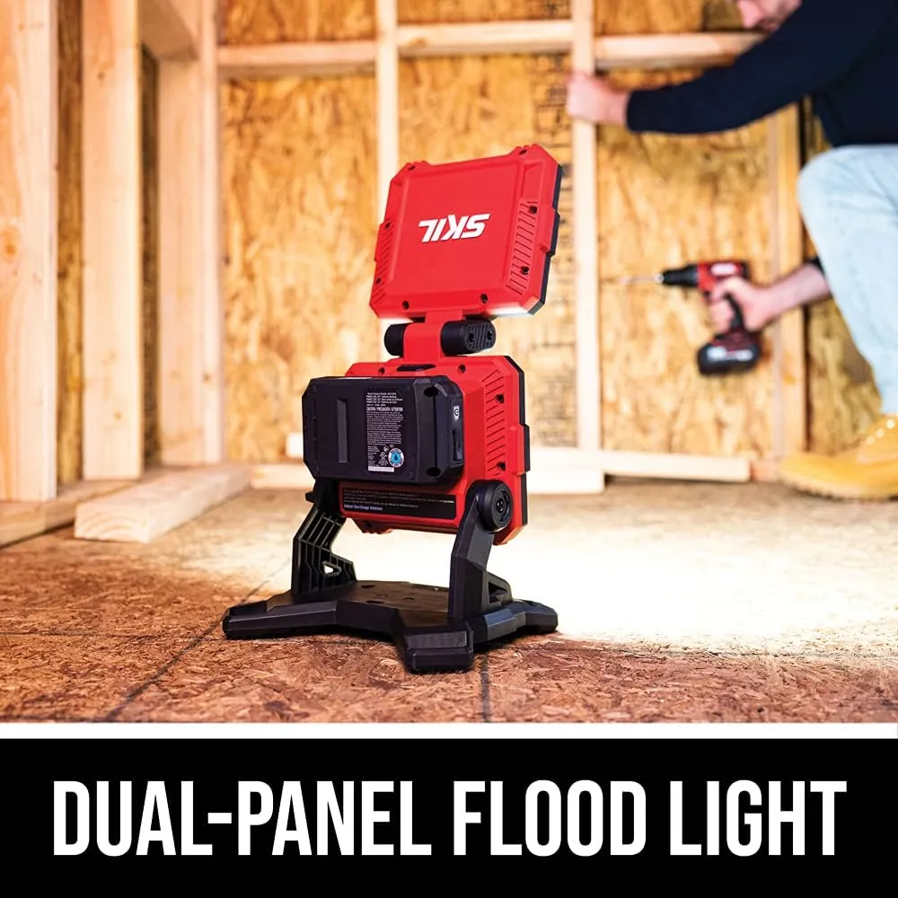 SKIL PWR CORE 20 20V Dual Head Flood Light, Tool Only, Battery and Charger Not Included-LH5534-00