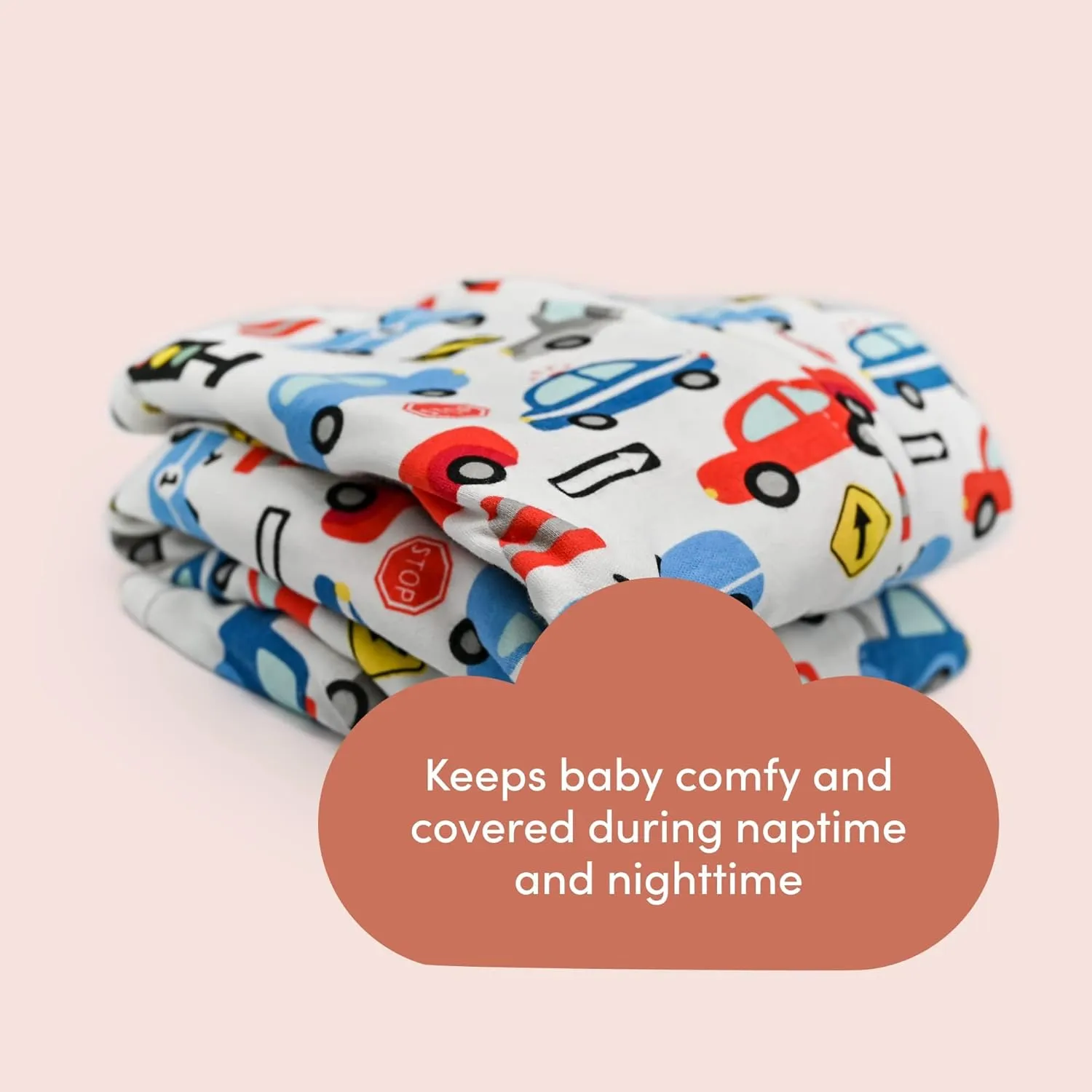 SleepingBaby Zipadee-Zip Transition Swaddle - Roomy Baby Swaddle Blanket with Zipper Convenience - Busy Road, XS (3-6 Months)