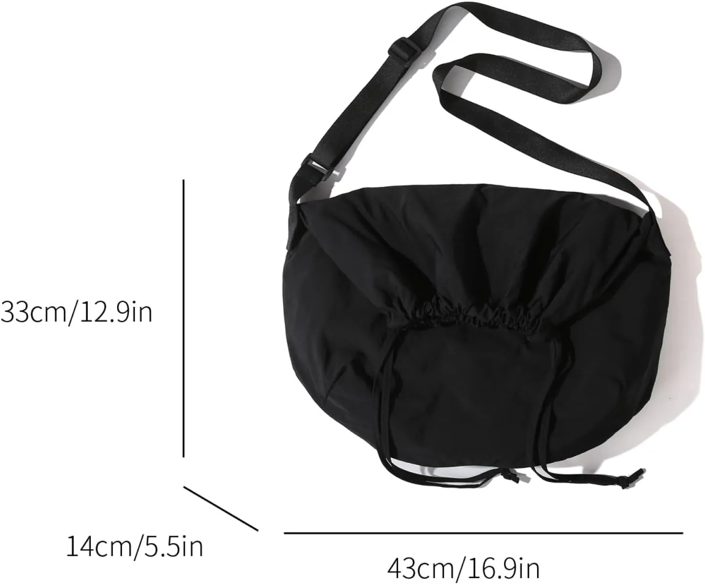 Sling Bag for Women Drawstring Crossbody Bag Nylon Casual Satchel Purse Shoulder Handbag Hobo Bag for Office Travel