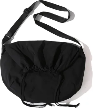 Sling Bag for Women Drawstring Crossbody Bag Nylon Casual Satchel Purse Shoulder Handbag Hobo Bag for Office Travel