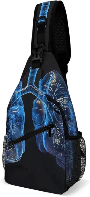 Sling Bags for Women Men Lungs Under The Light Sling Backpack Adjustable Belt Casual Chest Daypack Bum Bags Fanny Pack for Travel Sports Running Hiking Waist Packs