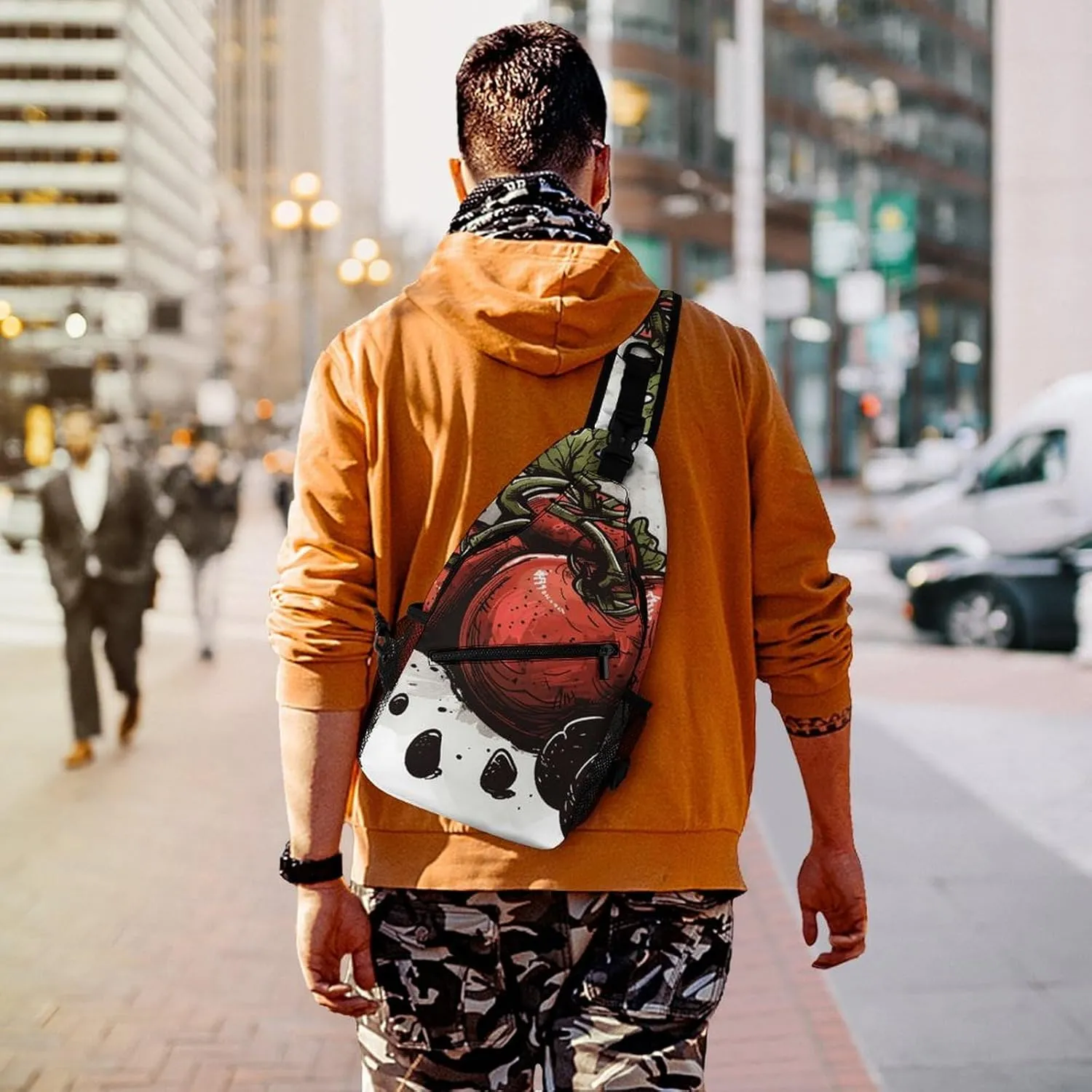 Sling Bags for Women Men Tomatoes on The Vine Sling Backpack Adjustable Belt Casual Chest Daypack Bum Bags Fanny Pack for Travel Sports Running Hiking Waist Packs