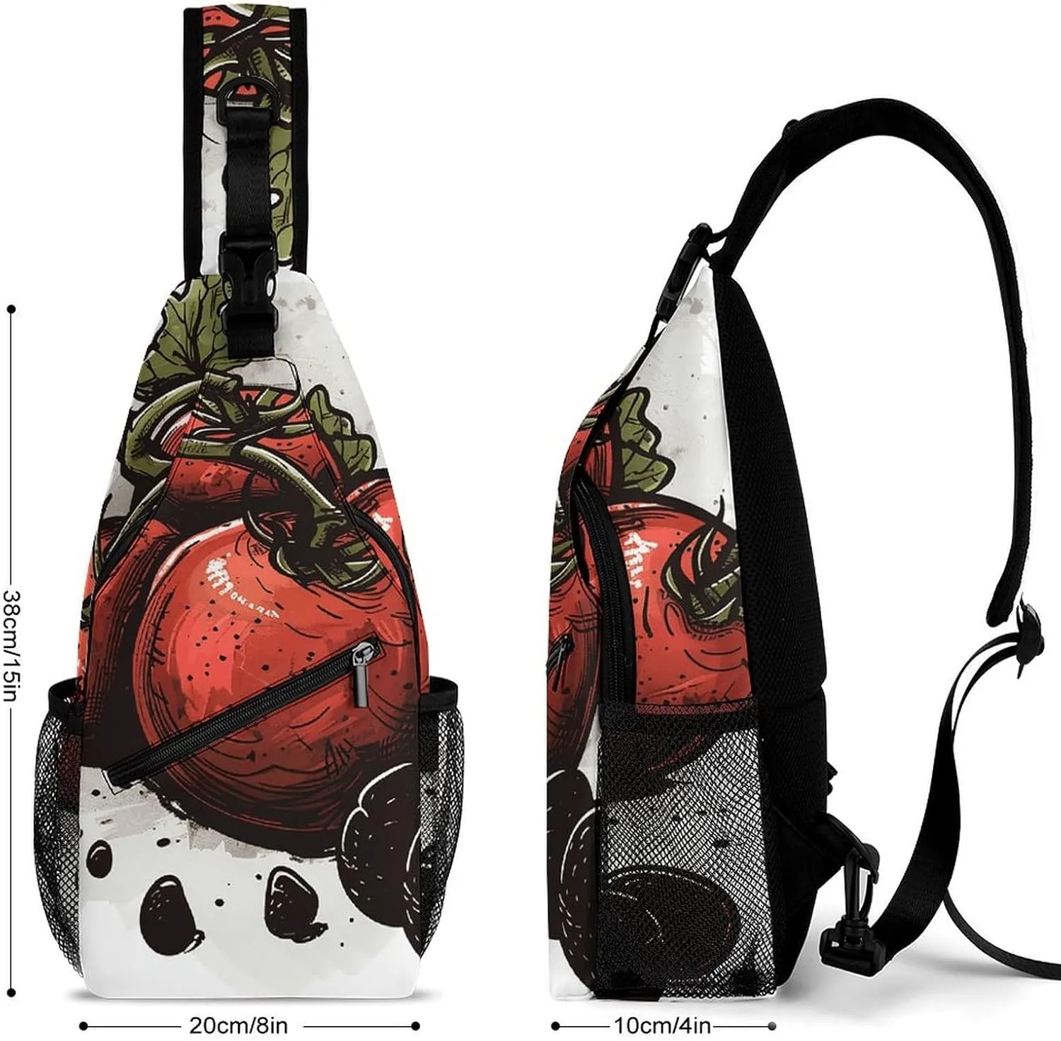 Sling Bags for Women Men Tomatoes on The Vine Sling Backpack Adjustable Belt Casual Chest Daypack Bum Bags Fanny Pack for Travel Sports Running Hiking Waist Packs