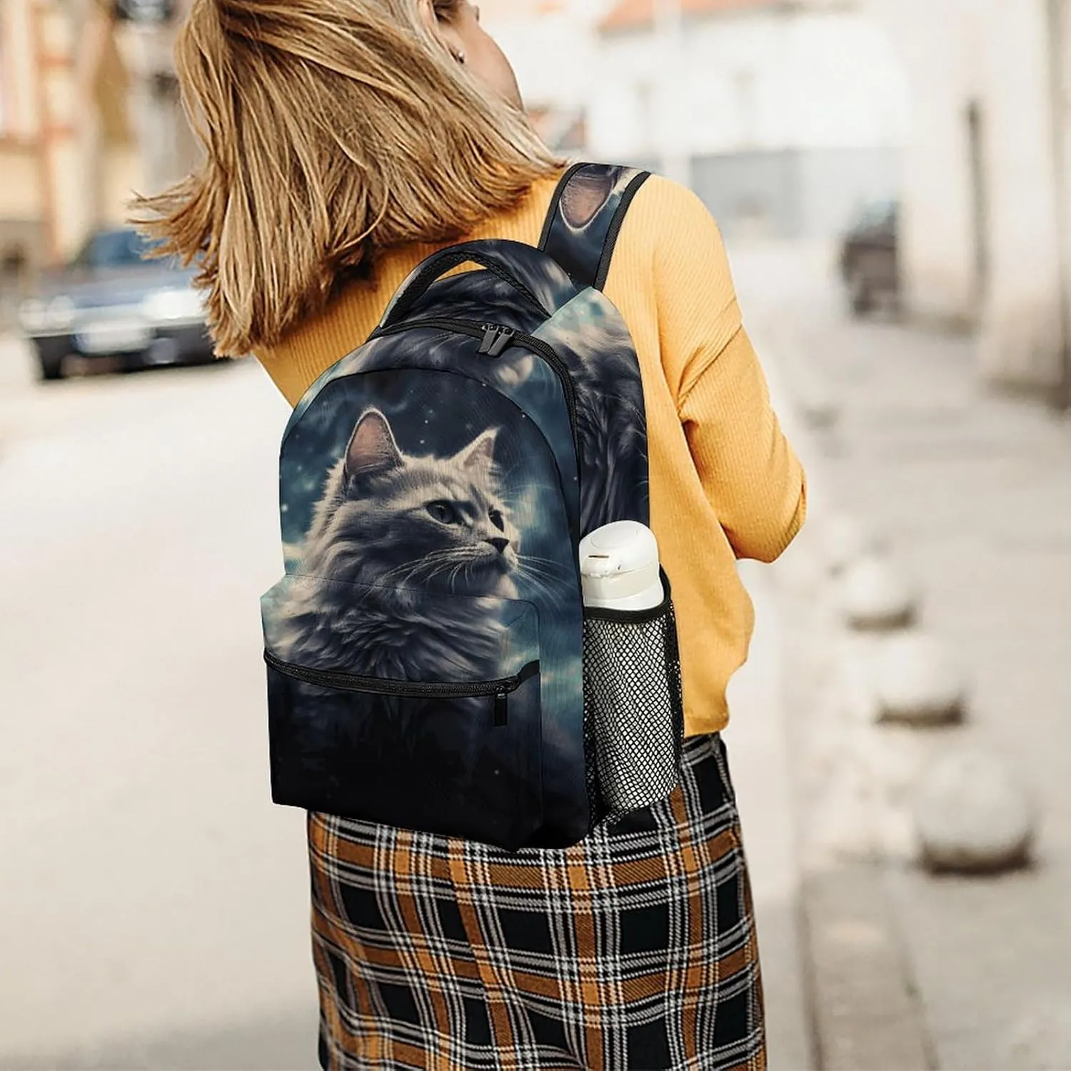 Small Backpacks Personalized Nebula Printing Travel Bag Lightweight Travel Backpack For Women Men
