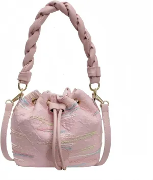 Small Bucket Bags for Women, Mini Crossbody Tote Bag with Detachable Shoulder Strap, Girls Top Handle Handbag