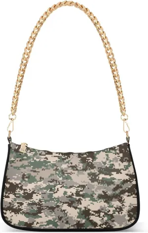 Small Chain Shoulder Bag for Women Travel Hobo Tote Handbag Clutch Purse with Zipper