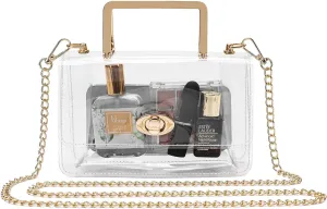 Small Clear Purse Stadium Approved for Women,Cute Clear Crossbody Bag for Sports Event,Concert,Gameday