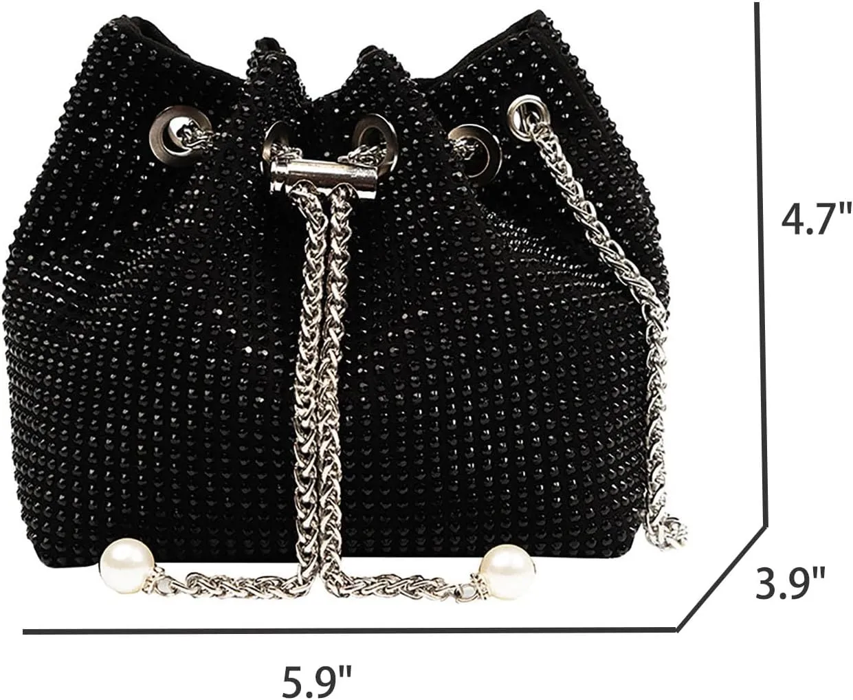 Small Crossbody Bag bucket bag Bling Shoulder Bag Purse for Women