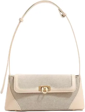 Small Shoulder Bag for Women, Retro PU Leather Underarm Bag Top Handle Hobo Tote Clutch Handbag Purse with Buckle Closure