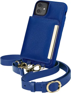 Smartish iPhone 11 Crossbody Case for Women - Dancing Queen [Purse/Clutch with Detachable Strap & Card Holder] - Bath Bomb Blue