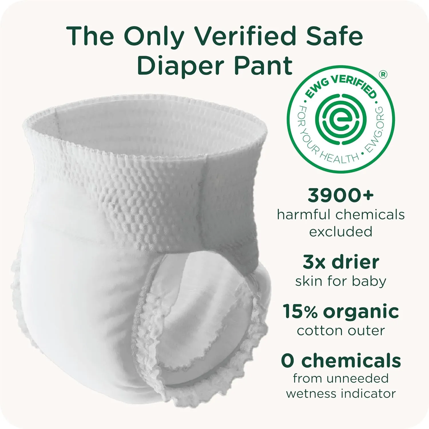 SmartyPants Pull Up Style Diapers | EWG Verified Safe & Plant-Based | Quilted 360 Waistband, Super Absorbent for Overnight Leak Protection | Training Pants by HealthyBaby | Size 8 (30 Count)
