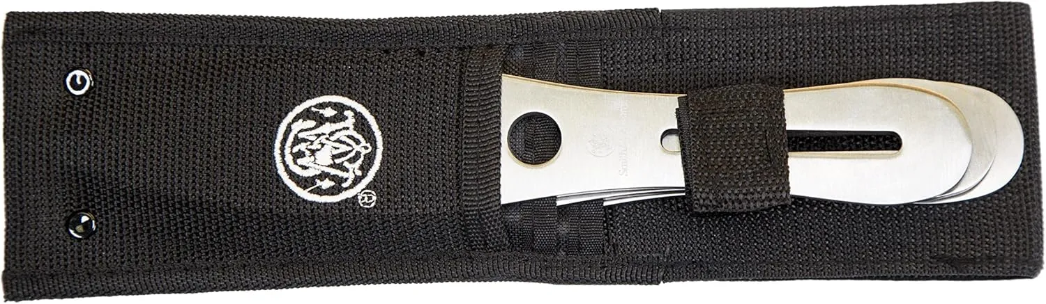 Smith & Wesson Bullseye Throwing Products with Full Tang Stainless Steel Design and Protective Nylon Sheaths for Recreation and Competition