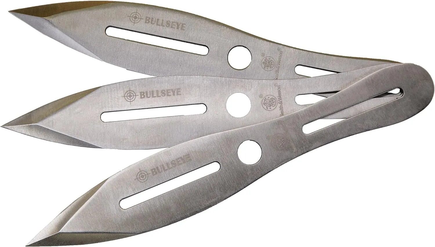 Smith & Wesson Bullseye Throwing Products with Full Tang Stainless Steel Design and Protective Nylon Sheaths for Recreation and Competition